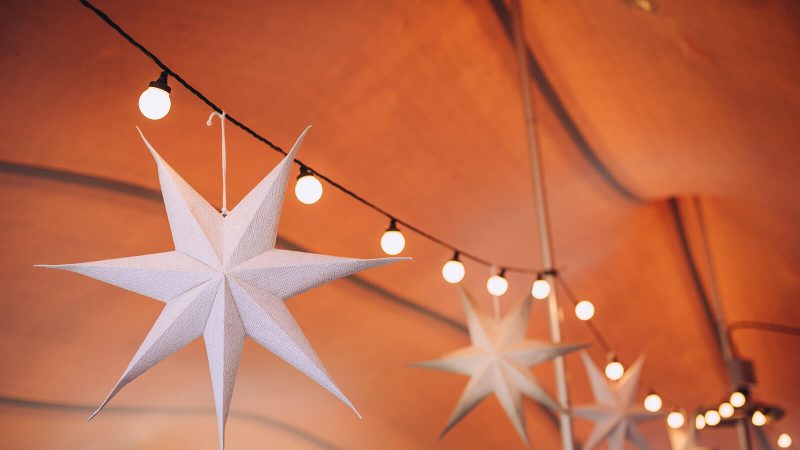 Christmas white hanging star decorations